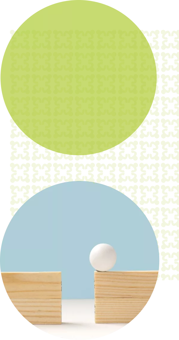 ping pong ball balanced on a block